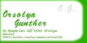 orsolya gunther business card